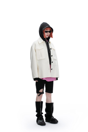 双面呢基础款外套