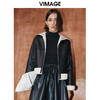 VIMAGE纬漫纪冬季新款羊毛皮革一体保暖大衣外套女V2093604 商品缩略图2