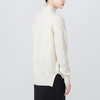 合股羊绒高领乳白色针织衫 97%羊绒+3%羊毛 手感丰厚柔软 宽松版型设计 罗纹高领 下摆开叉 商品缩略图2