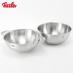 【家居】菲仕乐（Fissler）全不锈钢果蔬篮滤水篮两件组24cm