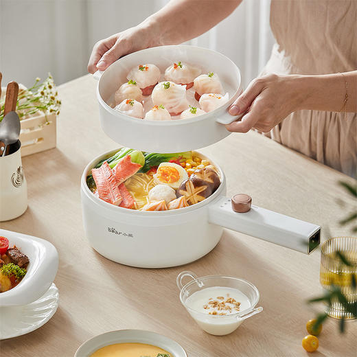 【小程序】小熊(Bear)电煮锅 小电锅 宿舍小锅 电热锅 学生宿舍泡面电火锅家用多功能蒸煮一体炒锅2L DRG-P20M5 商品图6