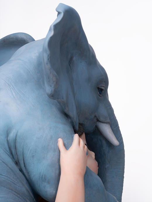 马玉签名限量雕塑《让我抱抱你-大象》》艺术装饰摆件客厅装饰品 商品图5