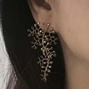 SpoiledBrat Jewelry叶脉系列 尖晶石不对称耳钉 商品缩略图1