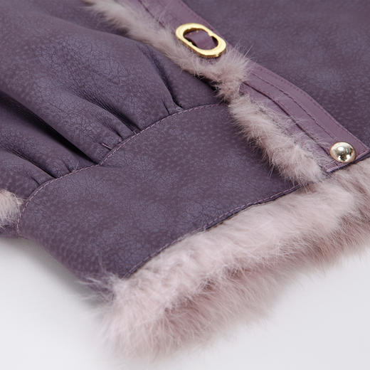 NP60023冬季新款温柔休闲撞羊毛翻领皮毛一体宽松显高兔毛皮草外套女 商品图5