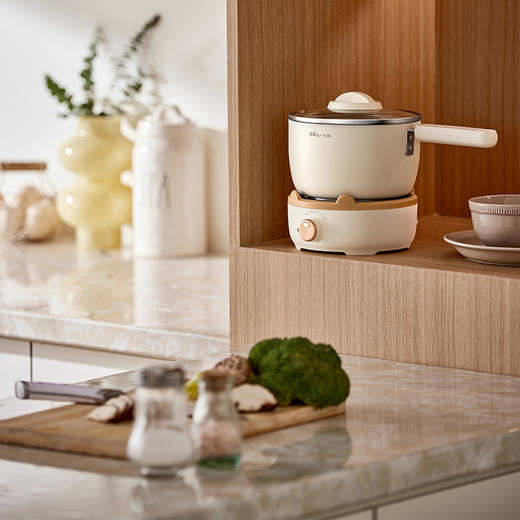 【小程序】小熊分体式电煮锅宿舍学生锅家用多功能奶锅煮面锅小电锅电热锅DRG-C12W6 商品图2