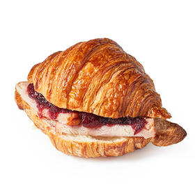 火鸡胸肉蔓越莓牛角三明治