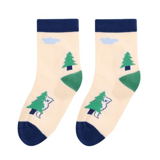 洁丽雅5双装童袜中筒袜子儿童袜新疆棉可爱印花亲肤柔软袜子韩系 商品图5