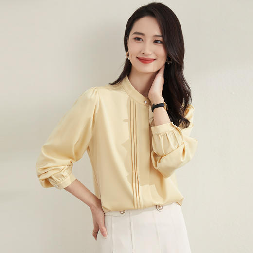 【舒适通勤】罗蒙四季款女式长袖衬衫百搭通勤清新百搭日常衬衫女 商品图9