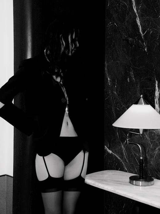 She Wang｜玛德琳007 [ 5D 黑色连体吊带袜 ] 商品图4