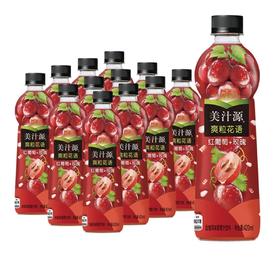 美汁源红葡萄+玫瑰420ml*12瓶