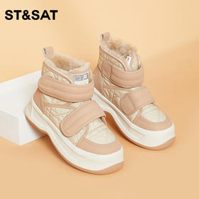 星期六潮流魔术贴保暖加绒雪地靴SS3411A632