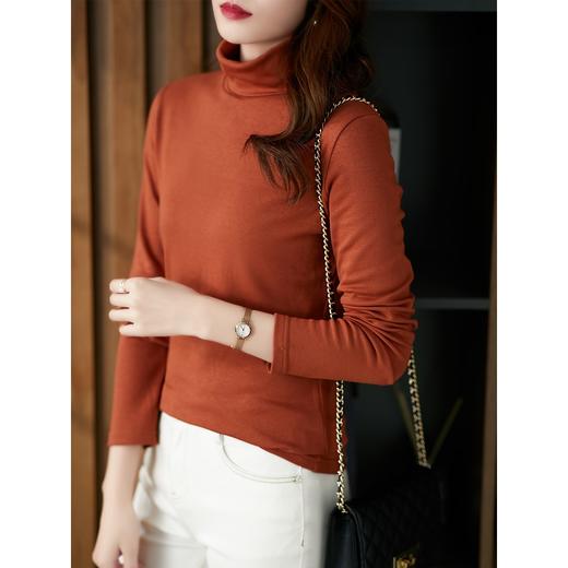 高领针织打底毛衫女 2023秋季新款韩版修身显瘦时尚女士内搭 商品图1