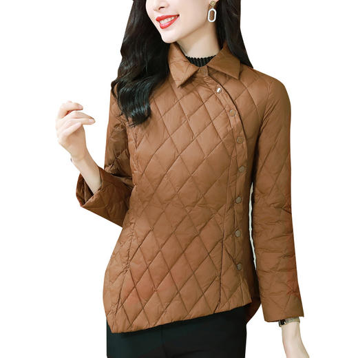 短款羽绒棉服，中式复古衬衫型外套女冬季轻薄内搭打底修身棉衣KQL-B43N1820 商品图4