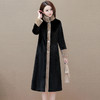 仿貂绒大衣厚款妈妈装，保暖冬季外套时尚气质长款毛绒外套QYM-XY-23NC2099-Y 商品缩略图0