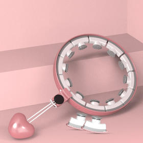 【Umay 佑美运动】杭州亚运会官方指定健身器材-佑美心形智能呼啦圈   HLQ04