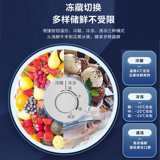 海尔（Haier）冰柜 抽屉式立式冷柜风冷无霜办公室分区存储 黑金净化家用迷你小冰柜单开门 一级能耗节能省电 BD-138WGHS9 商品图6