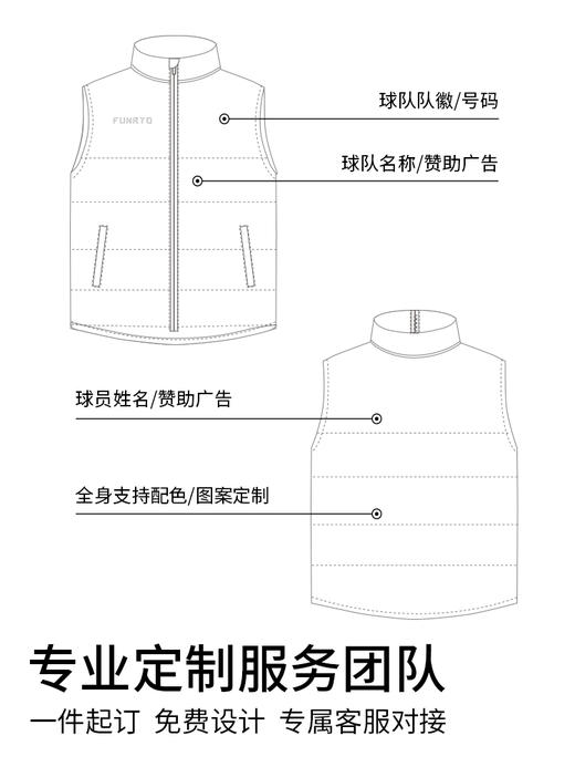蜂锐FUNRYO全定制防寒马甲连帽马甲 短款棉服 长款棉服 商品图3