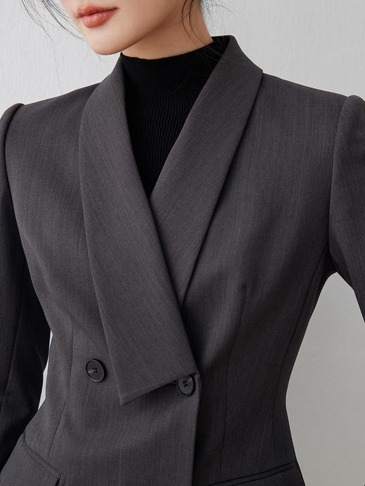 艾尚臣高端职业装2023冬新款修身西装套装气质商务正装经理工作服 商品图1