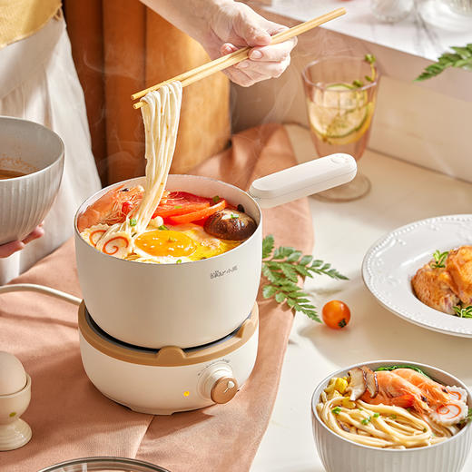 【小程序】小熊分体式电煮锅宿舍学生锅家用多功能奶锅煮面锅小电锅电热锅DRG-C12W6 商品图10