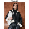 VIMAGE纬漫纪冬季新款羊毛皮革一体保暖大衣外套女V2093604 商品缩略图0