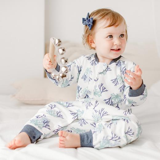 【Nest Designs】牛油果儿童双层长袖分腿睡袋 商品图0