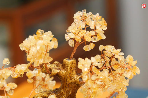 天然黄水晶【发财树】摆件 商品图1