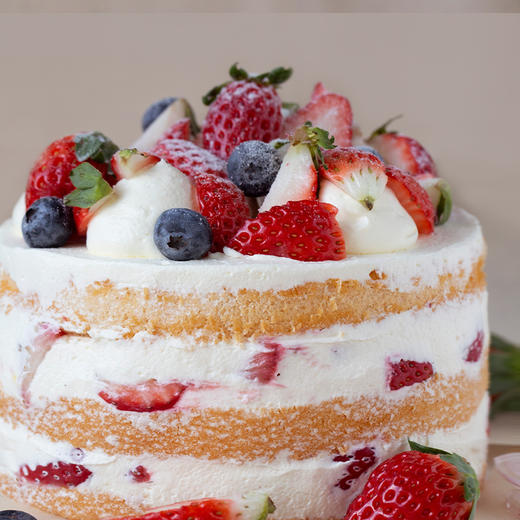 「草莓小姐」流心裸蛋糕（下单可备注：不要流心，则按非流心夹心出品） 商品图1