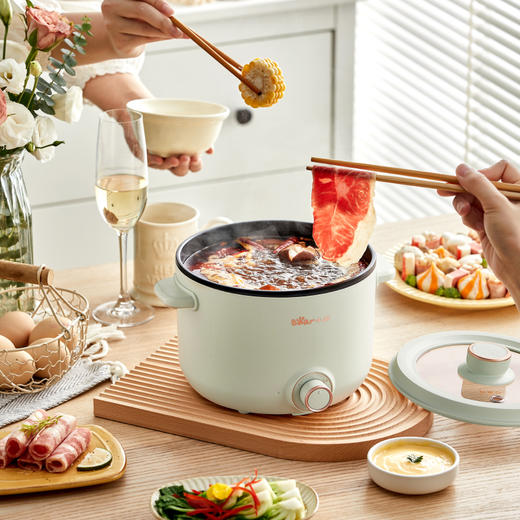 【小程序】小熊电热锅 DRG-E25H1 米黄色 2.5L 不粘锅身+五金蒸笼 商品图12