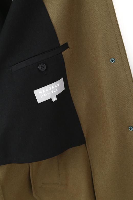 Margaret Howell  日版橄榄棕斜纹羊毛A型大衣 商品图9