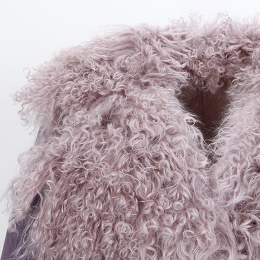 NP60023冬季新款温柔休闲撞羊毛翻领皮毛一体宽松显高兔毛皮草外套女 商品图4