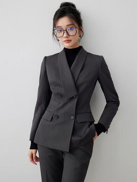 艾尚臣高端职业装2023冬新款修身西装套装气质商务正装经理工作服