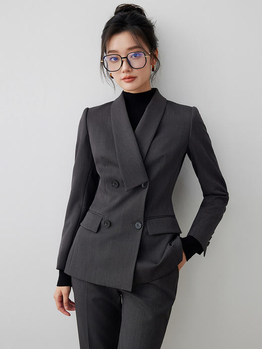 艾尚臣高端职业装2023冬新款修身西装套装气质商务正装经理工作服 商品图0