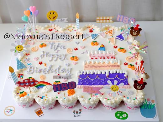 30个纸杯大长方蛋糕（价格非标价，详情请咨询客服） 商品图0