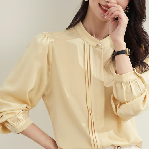 【舒适通勤】罗蒙四季款女式长袖衬衫百搭通勤清新百搭日常衬衫女 商品图6