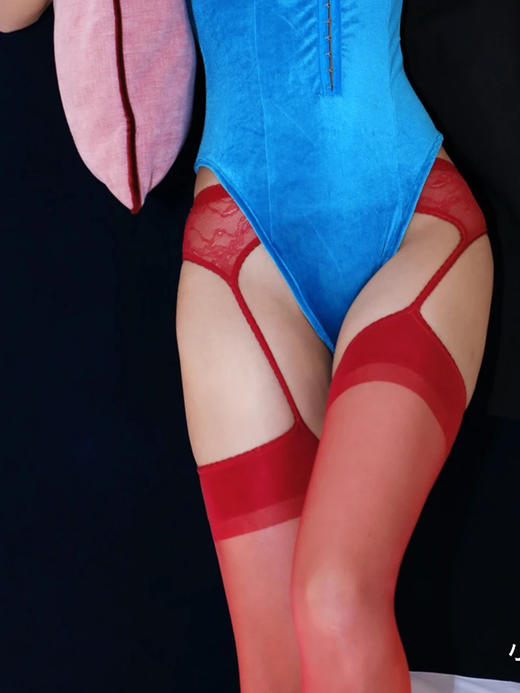 She Wang｜性感的蕾希 [ 5D 红色连体吊带袜 ] 商品图0