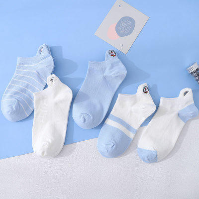 「10双批发装！萌趣款」新款叮当猫船袜女 刺绣卡通短筒袜子女棉质ins女袜配饰 商品图1