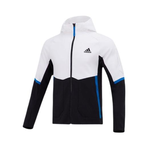 （YY）adidas/阿迪达斯  adidas男装拼色针织连帽防风训练运动夹克外套 HC5490 商品图4