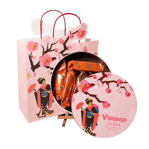 马来西亚VVKOKO樱之花礼盒装饼干330g/150659 曲奇+爆浆注心卷两种口味混搭 商品图0