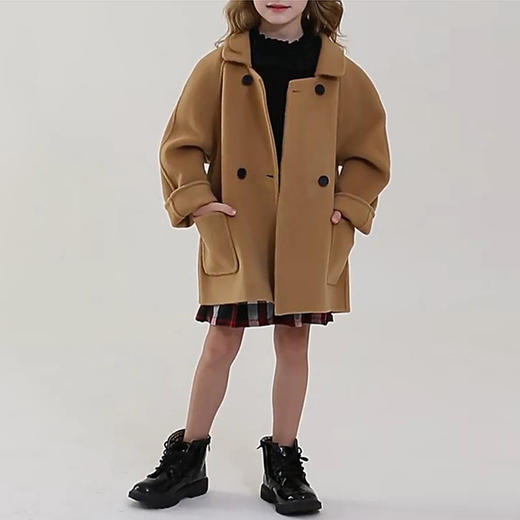 裁缝学苑TS18双面羊绒大衣纸样儿童外套羊毛呢男女童呢子外套样板 商品图1