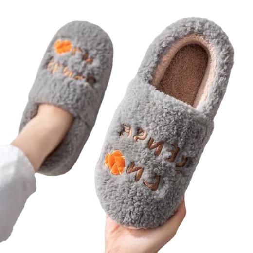 「包不包跟可选」新款男女棉拖包跟秋冬居家保暖防滑毛绒情侣款厚底棉鞋 商品图4