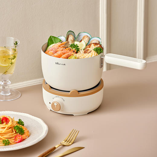 【小程序】小熊分体式电煮锅宿舍学生锅家用多功能奶锅煮面锅小电锅电热锅DRG-C12W6 商品图12