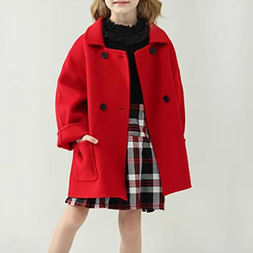 裁缝学苑TS18双面羊绒大衣纸样儿童外套羊毛呢男女童呢子外套样板 商品图2