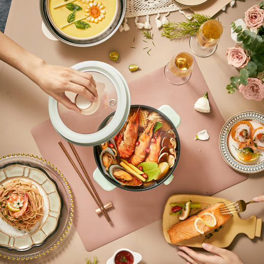 【小程序】小熊电热锅 DRG-E25H1 米黄色 2.5L 不粘锅身+五金蒸笼 商品图11