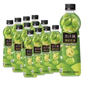 美汁源白葡萄+槐花420ml*12瓶