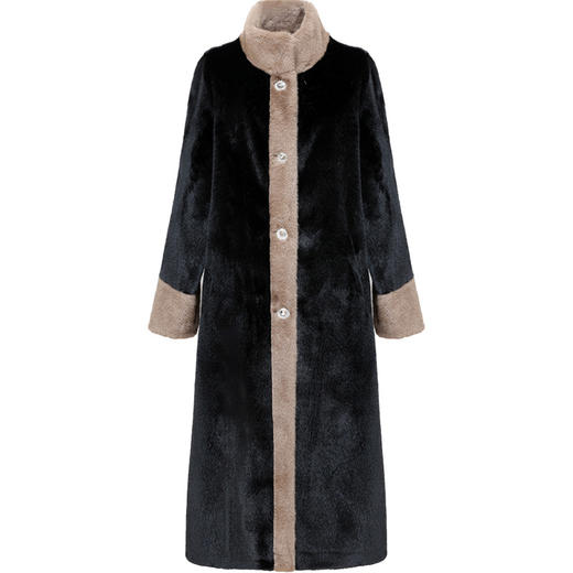 仿貂绒大衣厚款妈妈装，保暖冬季外套时尚气质长款毛绒外套QYM-XY-23NC2099-Y 商品图4