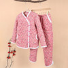 AHM jxxzs6004唐装加厚保暖复古盘扣碎花棉袄棉裤两件套 商品缩略图3
