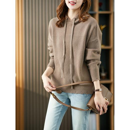 套头针织衫女秋季2023春季新款宽松时尚减龄慵懒风高级感毛衣 商品图2