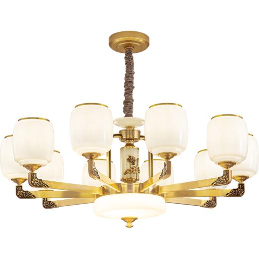 欧普（OPPLE）莲年有玉客厅吊灯新中式卧室装饰灯 商品图5