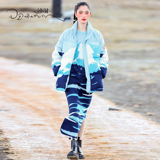 雪山系列羊绒针织羽绒服SJF95W290W 商品图1