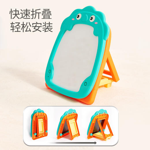 【快速折叠 轻松安装】益智启蒙儿童磁性双面画板 双面畅玩 底部收纳筐随手放 不易丢 让宝宝养成收纳好习惯 商品图3